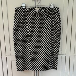 Chico's Monochrome Polka Dot Pencil Skirt